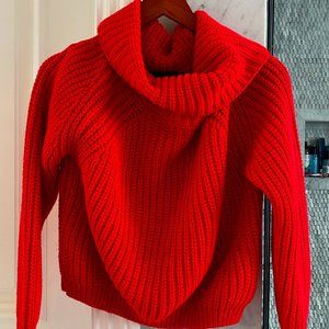Moon and Madison Red Knit Turtle Neck Sweater